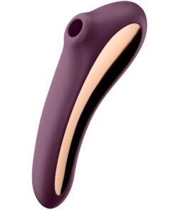 SATISFYER - DUAL KISS AIR PULSE VIBRATOR WINE RED