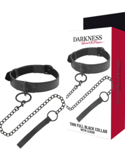 DARKNESS - BLACK NECKLACE WITH CHAIN