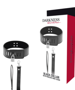 DARKNESS - BDSM COLLAR WITH BLACK LOCK