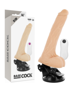 BASECOCK - VIBRADOR REALÍSTICO CONTROL REMOTO NATURAL 19 CM -O- 4 CM