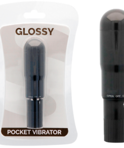 GLOSSY - POCKET VIBRATOR BLACK