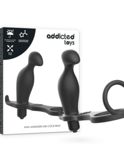 ADDICTED TOYS - ANAL PLUG WITH BLACK SILICONE RING 12 CM