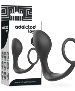 ADDICTED TOYS - ANAL PLUG WITH BLACK SILICONE RING