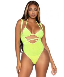 LEG AVENUE - BIKINI TOP AND BODYSUIT ONE SIZE