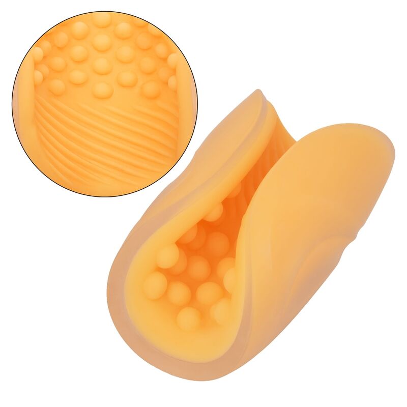 CALEXOTICS - BEADED GRIP MASTURBATOR ORANGE - Image 4