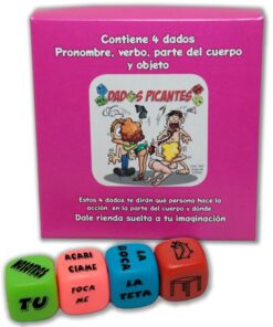 DIABLO PICANTE - 4 DICE GAME OF PRONOUN, VERB, PART OF THE BODY AND PLACE