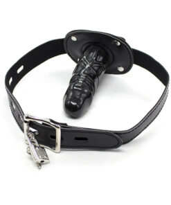 OHMAMA FETISH - TPE PENIS GAG WITH PADLOCK L