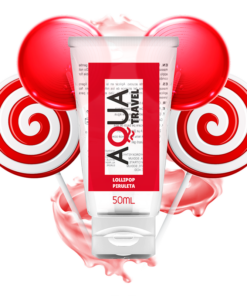 AQUA TRAVEL - LOLLIPOP FLAVOUR WATERBASED LUBRICANT - 50 ML