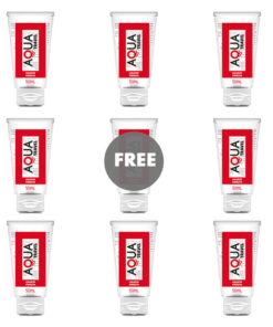 AQUA TRAVEL - LOLLIPOP FLAVOUR WATERBASED LUBRICANT - 50 ML 8+1 FREE