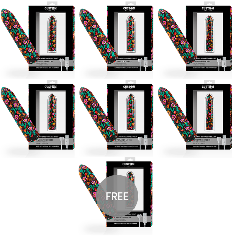 CUSTOM BULLETS - RECHARGEABLE SKULL MAGNETIC BULLET 10 INTENSITIES 6 + 1 FREE - Image 2