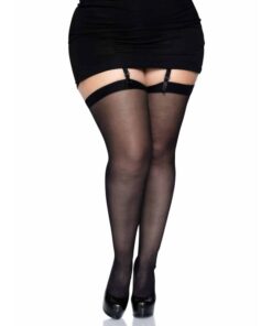 LEG AVENUE - BLACK TIGHTS PLUS