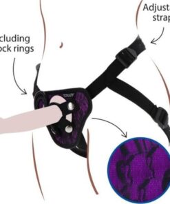 GET REAL - STRAP-ON LACE HARNESS PURPLE