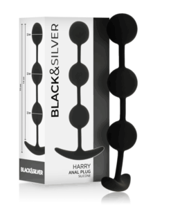 BLACKSILVER - HARRY ANAL ROSARY 3 SILICONE SPHERES 14 CM