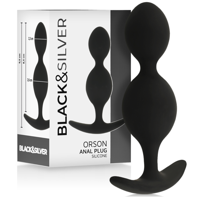 BLACKSILVER - ORSON PLUG SILICONE 2 ANAL WAVES 9 CM