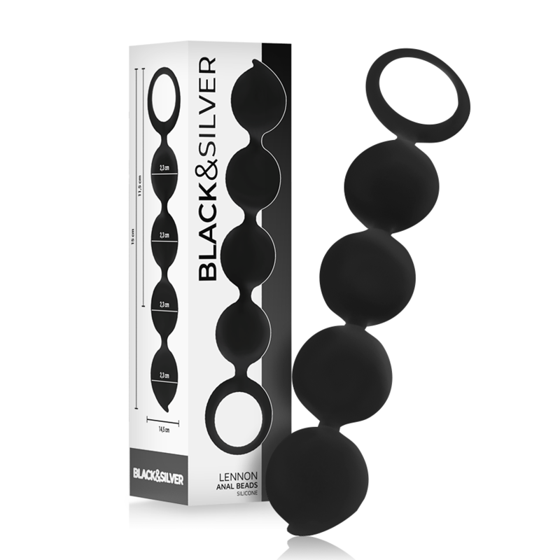 BLACKSILVER - LENNON ANAL ROSARY 4 SILICONE SPHERES 15 CM