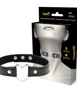 COQUETTE CHIC DESIRE - VEGAN LEATHER NECKLACE WOMAN HEART ACCESSORY