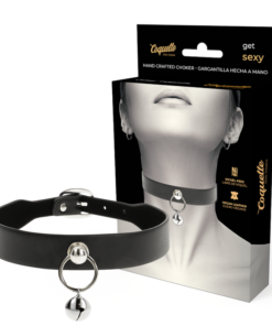 COQUETTE CHIC DESIRE - VEGAN LEATHER NECKLACE WOMAN ACCESSORY RATTLE/HOOP