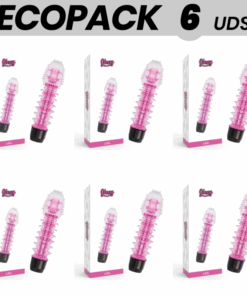 ECOPACK 6 UNITS - GLOSSY AXEL VIBRATOR PINK