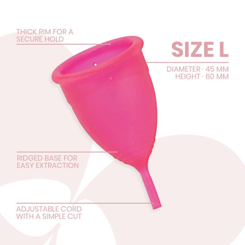INTIMICHIC - MENSTRUAL CUP MEDICAL GRADE SILICONE - SIZE L - Image 3