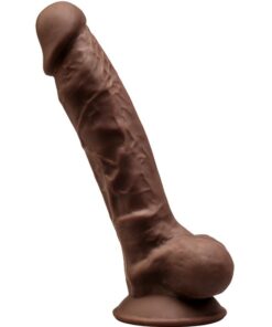 SILEXD - MODEL 1 REALISTIC PENIS PREMIUM SILEXPAN SILICONE BROWN 17.5 CM