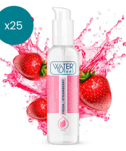 WATERFEEL - STRAWBERRY WATER BASED LUBRICANT 175 ML PACK 25 UNITS