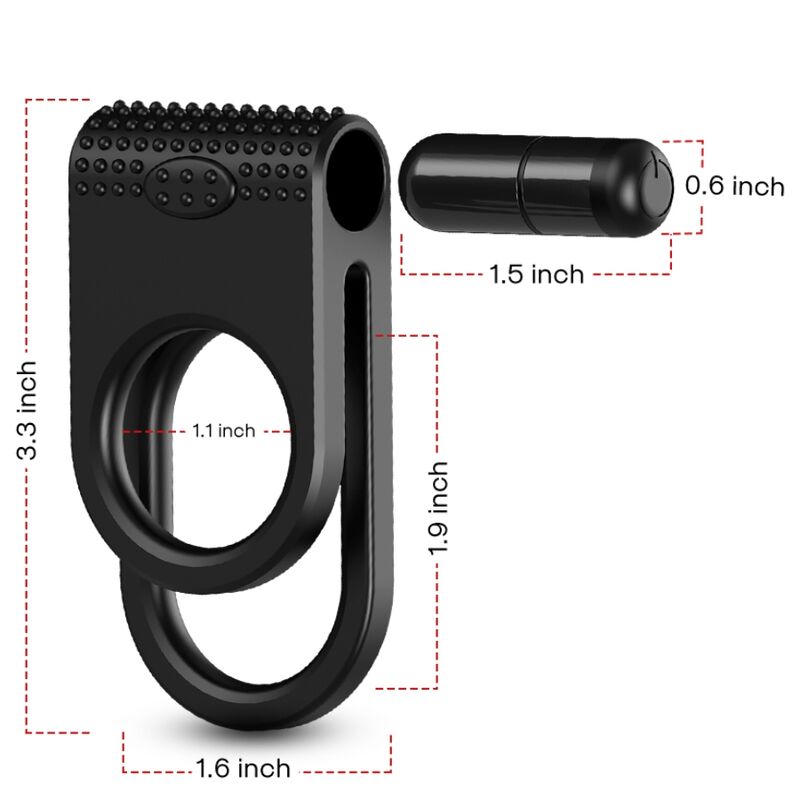 ARMONY - TWINS DOUBLE VIBRATOR RING FOR COUPLES BLACK - Image 3