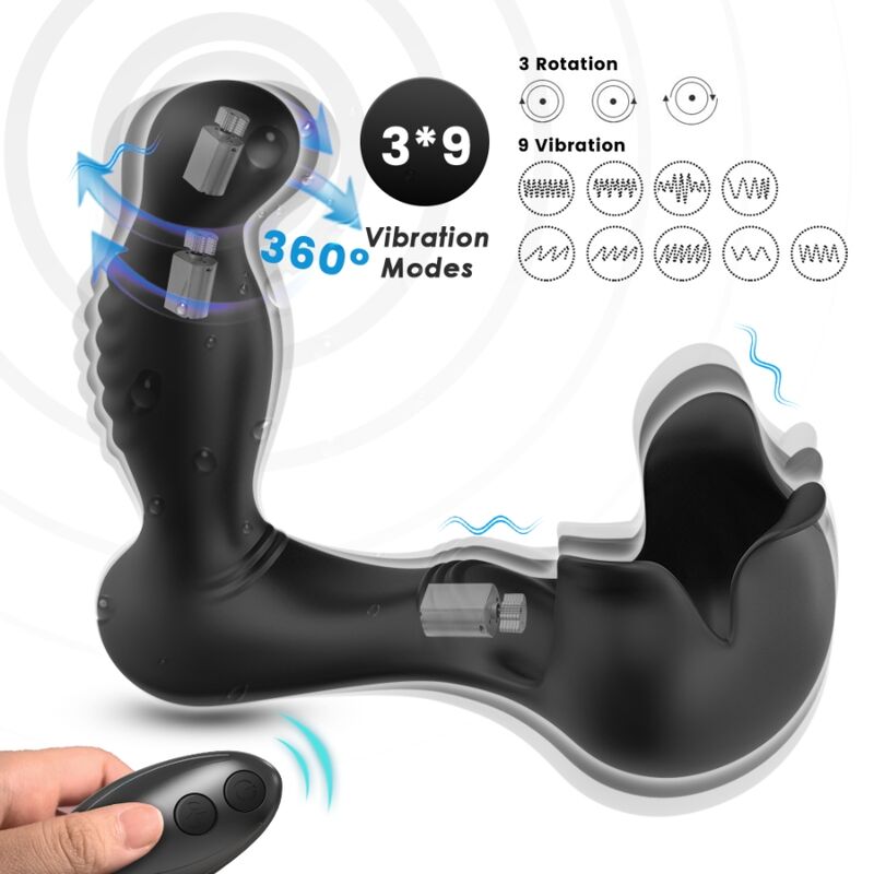 ARMONY - SURROUND VIBRATOR ANAL  STIMULATOR TESTICULOS REMOTE CONTROL BLACK