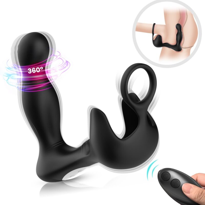 ARMONY - SURROUND VIBRATOR ANAL  STIMULATOR TESTICULOS  RING REMOTE CONTROL BLACK