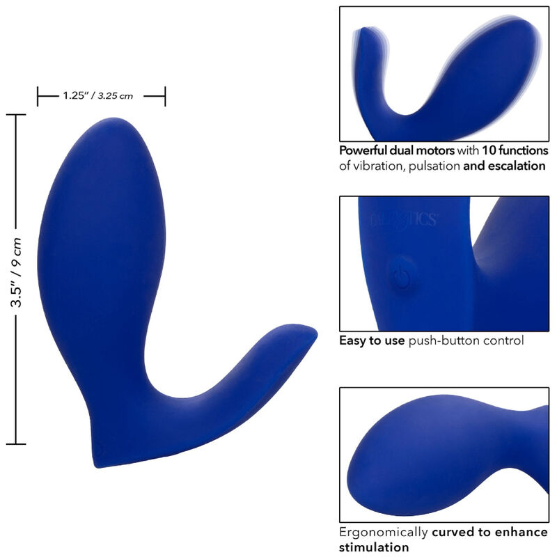 CALEXOTICS - ADMIRAL RIMMING PROSTATE STIMULATOR VIBRATOR BLUE - Image 4