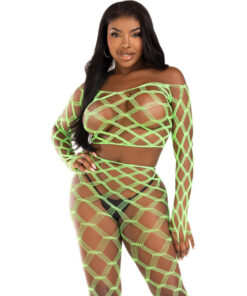 LEG AVENUE - TOP  LEGGINS HARDCORE VERDE