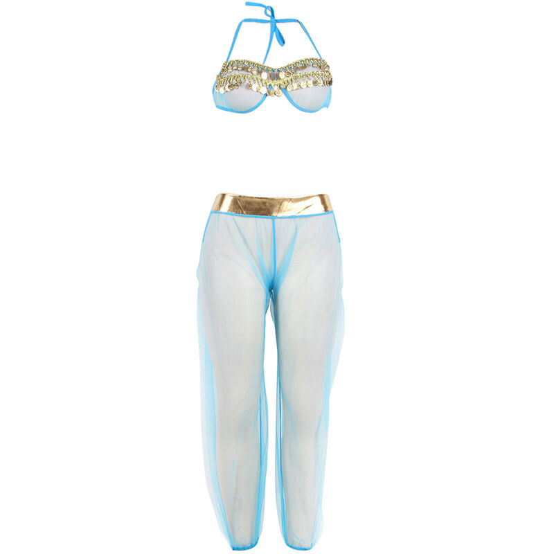 SUBBLIME - SET DE LENCERIA INDIA STYLE AZUL S/M - Image 4