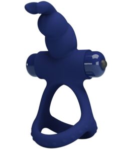 PRETTY LOVE - LUCHITO DOUBLE VIBRATING RING RABBIT BLUE