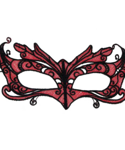 QUEEN LINGERIE - LACE MASK WITH RED DETAILS