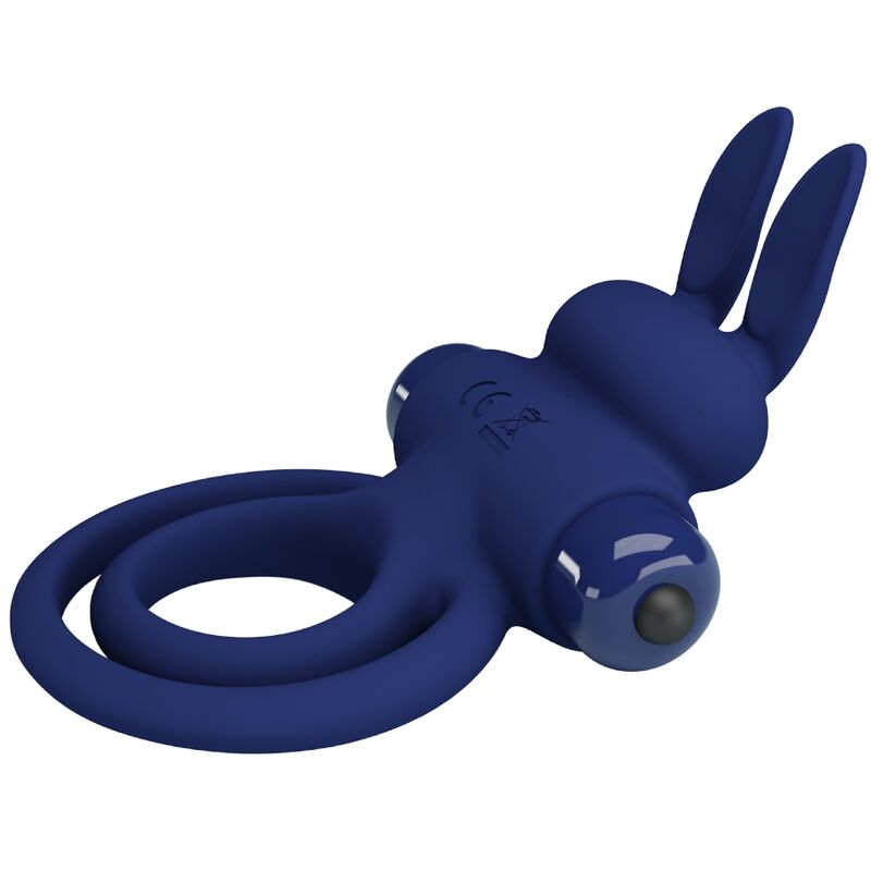PRETTY LOVE - DAREY DOUBLE VIBRATING RING RABBIT BLUE - Image 4