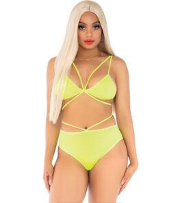 LEG AVENUE - TOP  BRAGAS CON TIRANTES AMARILLO