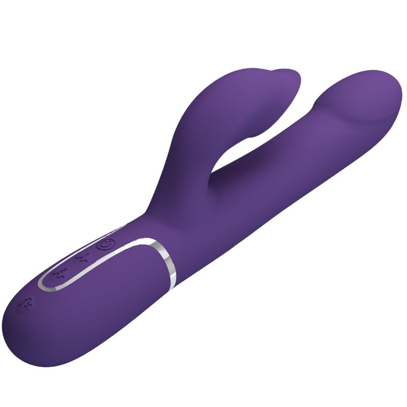 PRETTY LOVE - ZALIN RABBIT VIBRATOR PEARLS 4 IN 1 PURPLE - Image 4