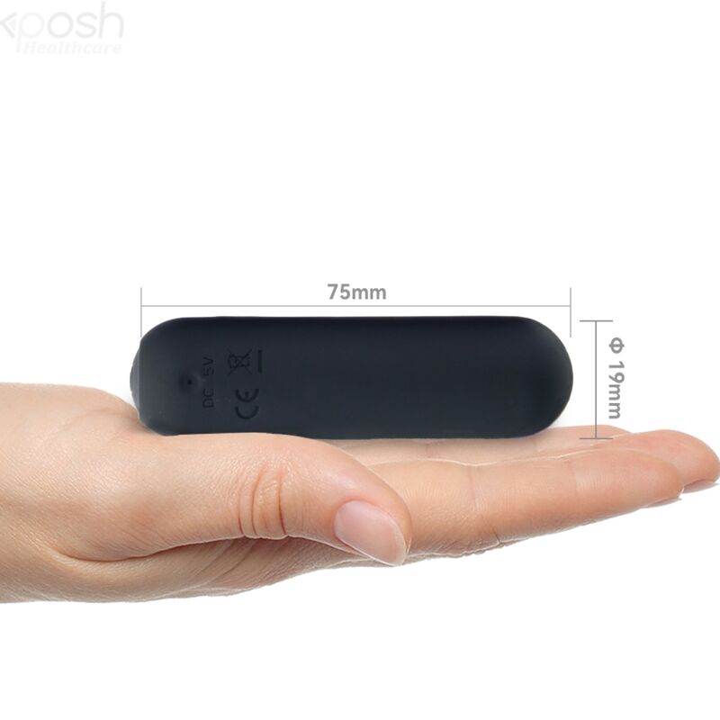 ARMONY - SPLASH HAHA VIBRATOR BULLET SILICONE 10 VIBRATIONS 75 X 19 CM BLACK - Image 3