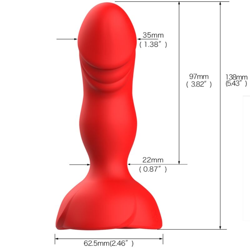 ARMONY - EXTREME A BLOOM ROSE VIBRATOR ANAL PLUG REMOTE CONTROL RED - Image 4
