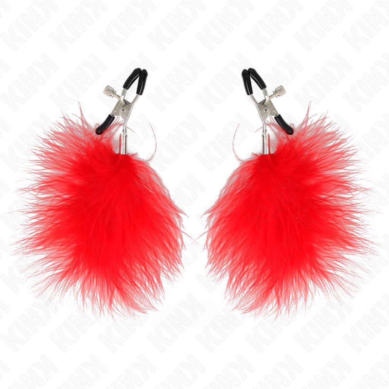 KINK - FEATHER NIPPLE CLAMP RED 7 CM - Image 2