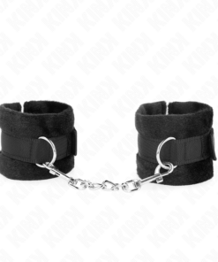KINK - BEGINNER FUR HAND CUFFS BLACK 30 X 7 CM