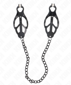 KINK - JAPANESE CLOVER NIPPLE CLAMPS WITH CHAIN BLACK 30 CM