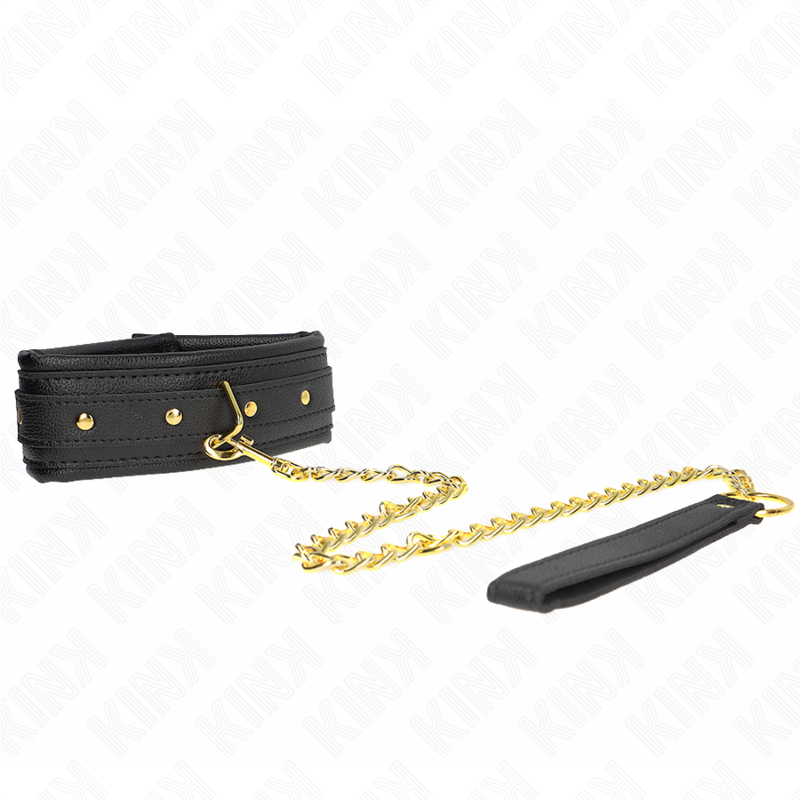 KINK - NECKLACE WITH SPONGE IMITATION LEATHER STRAP MODEL 1 ADJUSTABLE 37-54 CM X 3 CM - Image 2