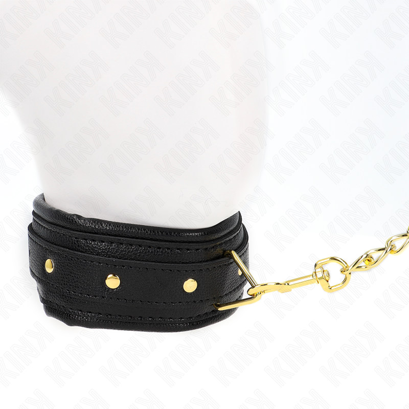 KINK - NECKLACE WITH SPONGE IMITATION LEATHER STRAP MODEL 1 ADJUSTABLE 37-54 CM X 3 CM - Image 4