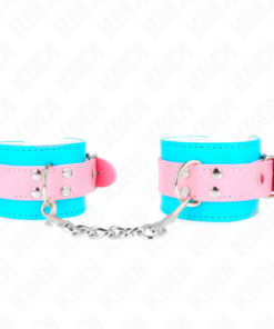 KINK - CUTE WRIST RESTRAINTS BLUE / PINK ADJUSTABLE 16-28 CM X 5 CM