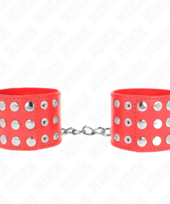 KINK - WRIST RESTRAINTS WITH SNAP FASTEN RED ADJUSTABLE 19-24 CM X 5.5 CM