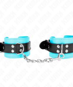 KINK - HOOK WRIST RESTRAINTS BLUE FUR LINED ADJUSTABLE 20-28 CM X 5.5 CM