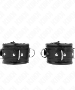 KINK - HEAVY WRIST RESTRAINTS WITH BLACK FUR LINED ADJUSTABLE 20-30 CM X 6 CM