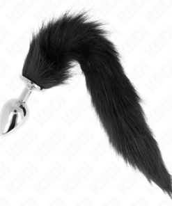 KINK - ANAL PLUG SIZE L 10 X 4 CM WITH SYNTHETIC TAIL 40 CM BLACK