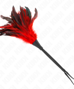 KINK - RED MAIDS HORN SHAPED TICKLE CHICKEN FEATHERS 36 CM