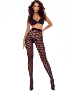 PASSION - TIOPEN 024 TIGHTS CROTCHLESS BLACK 1/2 20/40 DEN
